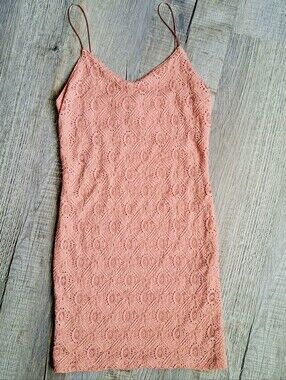 Forever 21 Blush Pink Lace Bodycon Mini Dress